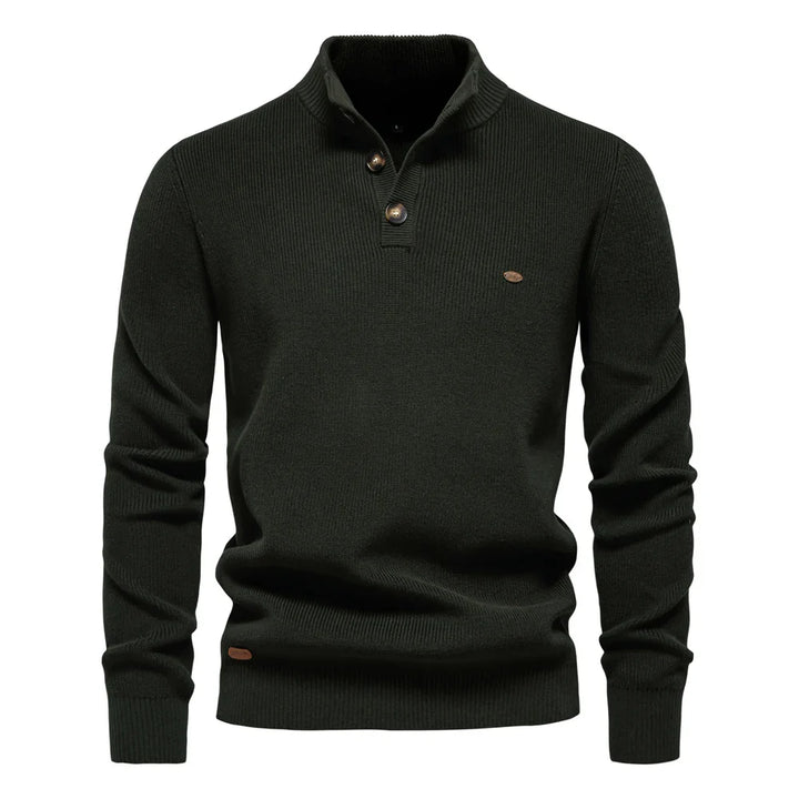 Matt | Men's Sweater With Button Design