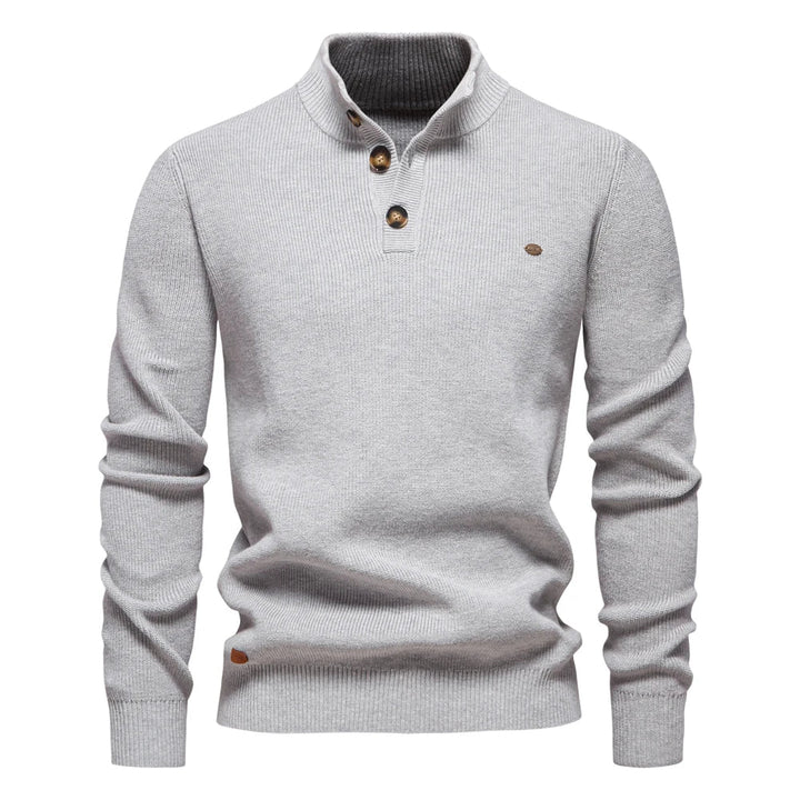 Matt | Men's Sweater With Button Design