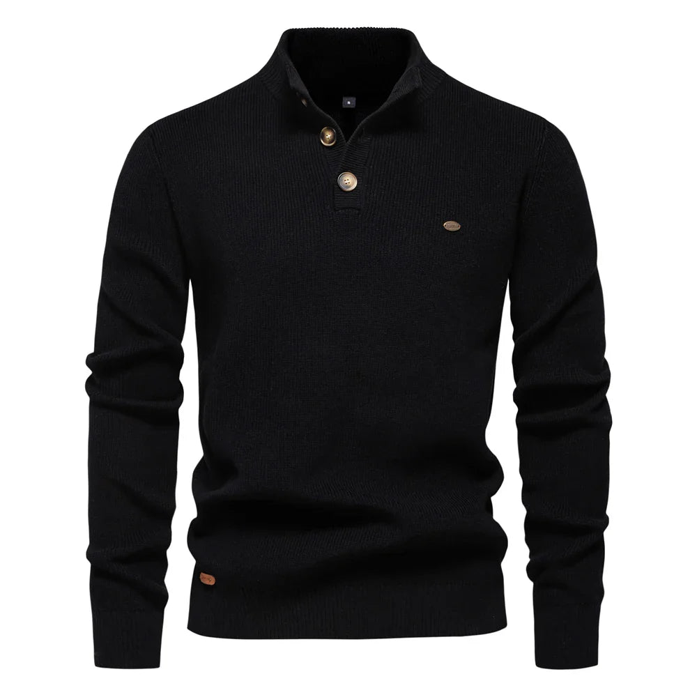 Matt | Men's Sweater With Button Design