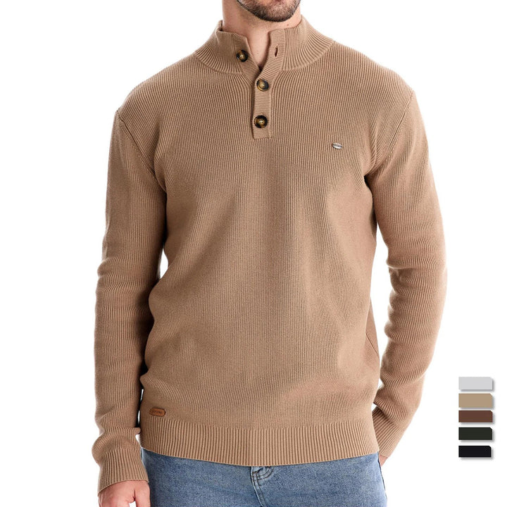 Matt | Men's Sweater With Button Design